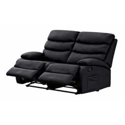 2 Seater Manual Recliner Sofa, Black