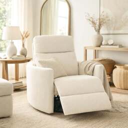 1 Seater Electric Recliner Chair, Beige - thumbnail 6