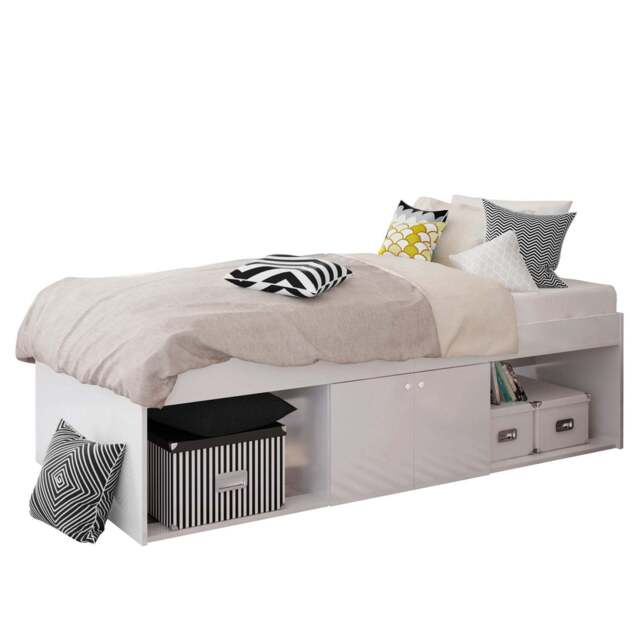 Single Open Niche Cabin Bed, White - image 1