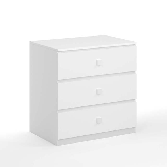 3 Drawer Chest, White - image 1
