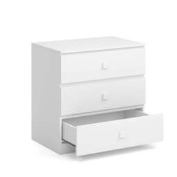 3 Drawer Chest, White - thumbnail 2