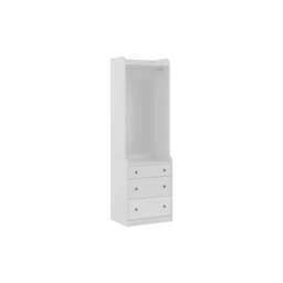 3 Drawer Open Wardrobe, White
