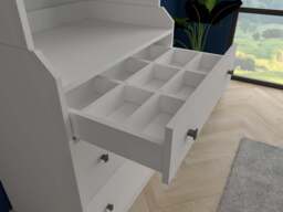 3 Drawer Open Wardrobe, White - thumbnail 3