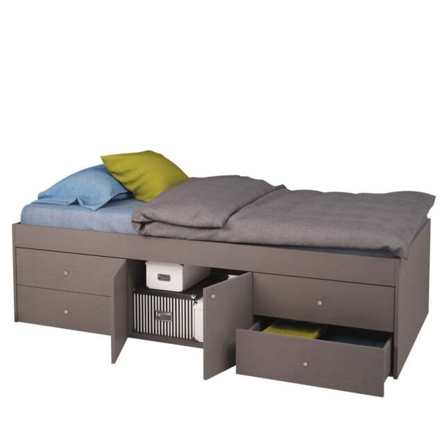 Single Multi 4 Drawer Cabin Bed, Grey - image 1