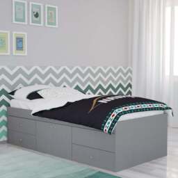 Single Multi 4 Drawer Cabin Bed, Grey - thumbnail 2