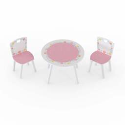 Country Cottage Table & Chair Set, White - thumbnail 1