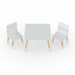 Table & Chair Set, White - thumbnail 1