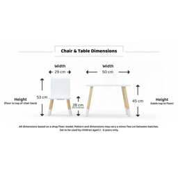 Table & Chair Set, White - thumbnail 4