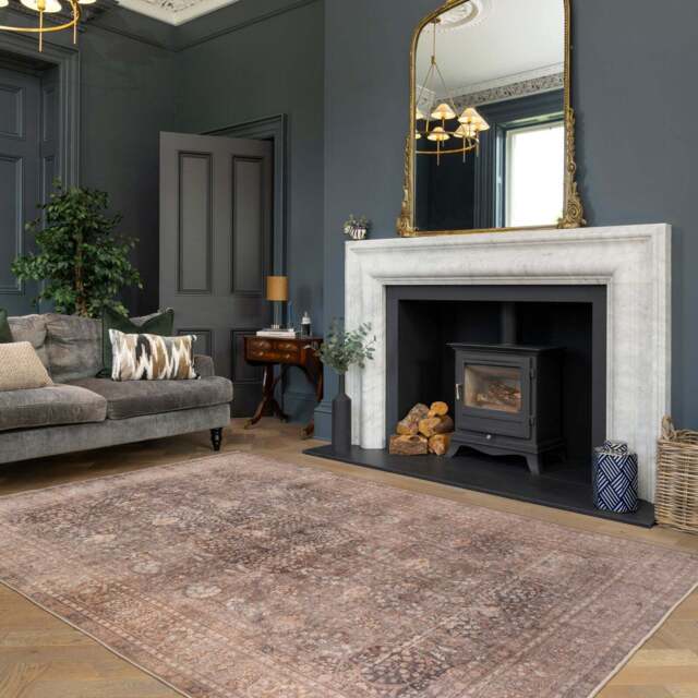 Soft Washable Heritage Brown Rug - Winnie - Soft Washable - 80cm x 150cm