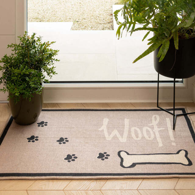 Washable Dog Bone Doormat - Woof - Washable Doormats - 60cm x 110cm