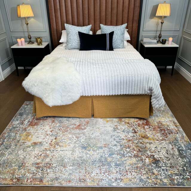 Rustic Colourful Boho Area Rug - Aiyana - Havana - 80cm x 150cm