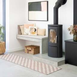 Washable Checkerboard Jute Style Runner - Noa - Washable Jute Smart - 60cm x 240cm Runner