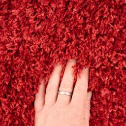 Soft Everyday Wine Shaggy Rug - Aspen - Nore - 60cm x 110cm
