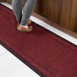 Red Hard Wearing Runner Rugs - Concorde - 1ft