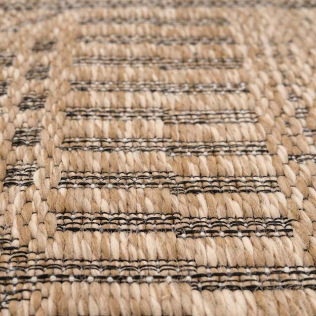 Washable Natural Brown Jute Style Runner - Kai - Washable Jute Le Monde - 60cm x 240cm Runner