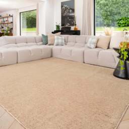 Soft Washable Cream Shaggy Rug - Washable Shaggy - 80cm x 150cm