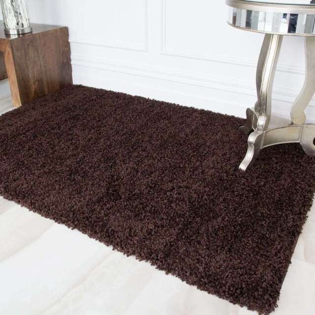 Brown Shaggy Rug - Vancouver - 180cm x 270cm