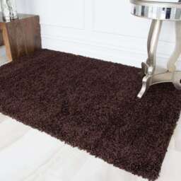 Brown Shaggy Rug - Vancouver - 180cm x 270cm
