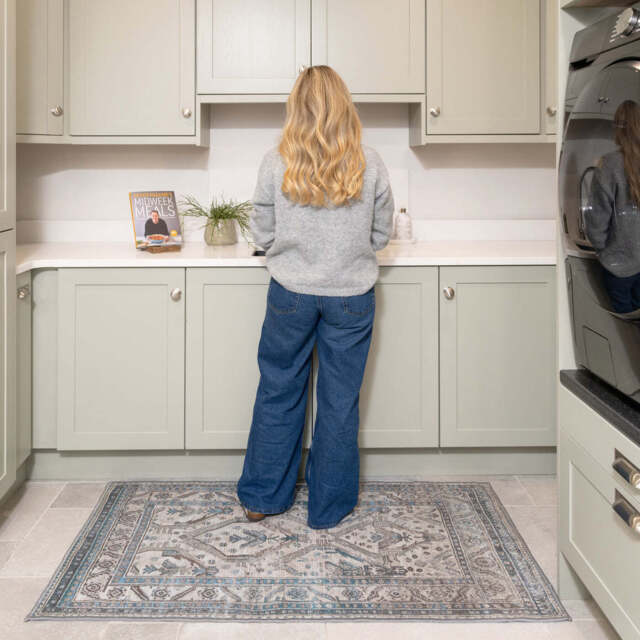 Washable Teal Kitchen Mat - Saxe - Everyday - 80cm x 150cm