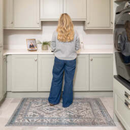 Washable Teal Kitchen Mat - Saxe - Everyday - 80cm x 150cm