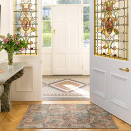 Soft Washable Green Leaf Doormat - Sylvan - Soft Washable - 80cm x 150cm