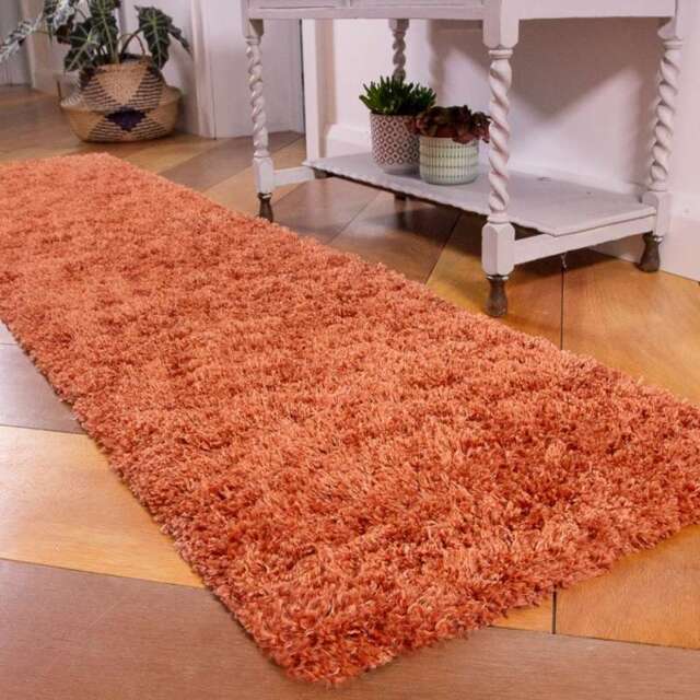 Soft Everyday Terracotta Shaggy Runner - Nore - 60cm x 240cm Runner