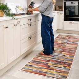 Washable Vibrant Abstract Runner - Blur - Everyday - 60cm x 240cm Runner