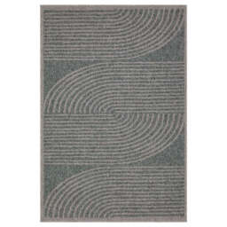 Abstract Grey Outdoor Rug - Reine - Aelius - 80cm x 150cm