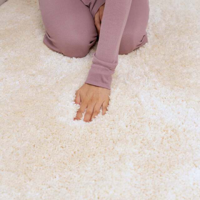 Premium Washable Shaggy Cream Rug - Washable Shaggy Premium - 120cm x 170cm