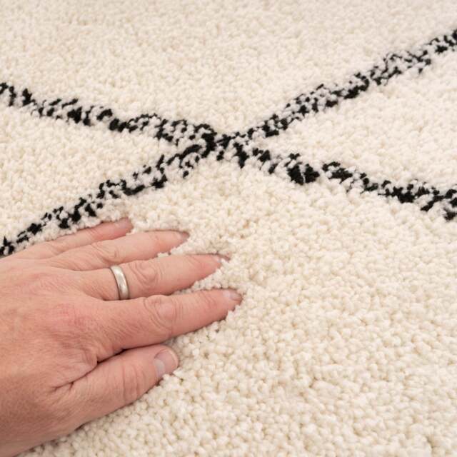 Soft Washable Moroccan Shaggy Runner - Zina - Washable Shaggy Design - 60cm x 240cm Runner