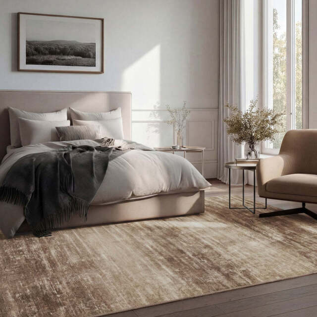 Soft Washable Mossy Brown Beige Rug - Ryn - Soft Washable - 80cm x 150cm