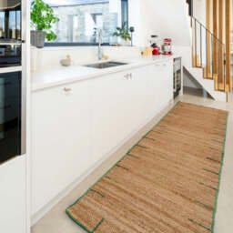 Handwoven Brown Jute Framed Runner - Oakley - Peter Irvine -