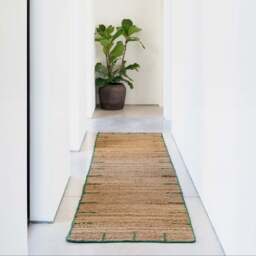 Handwoven Brown Jute Framed Runner - Oakley - Peter Irvine -