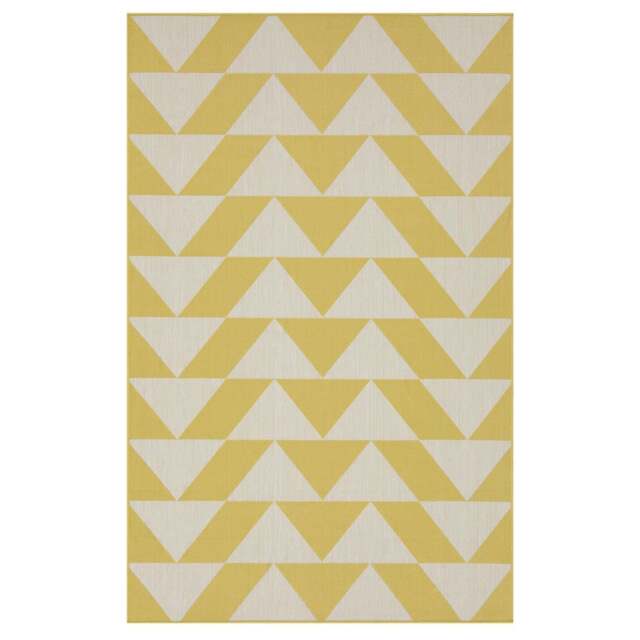 Yellow Geometric Outdoor Rug - Marlo - Habitat - 120cm x 170cm