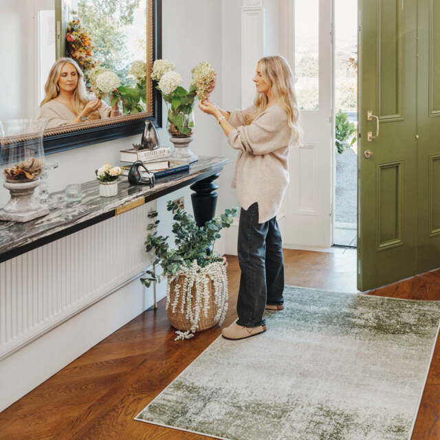 Earthy Green Abstract Rug - Barrow - Catalina - 120cm x 170cm