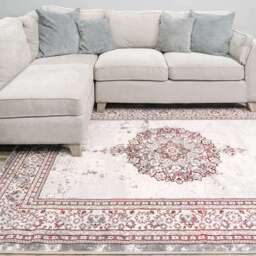 Modern Red Abstract Oriental Rugs - Victoria - Hatton - 60cm x 110cm