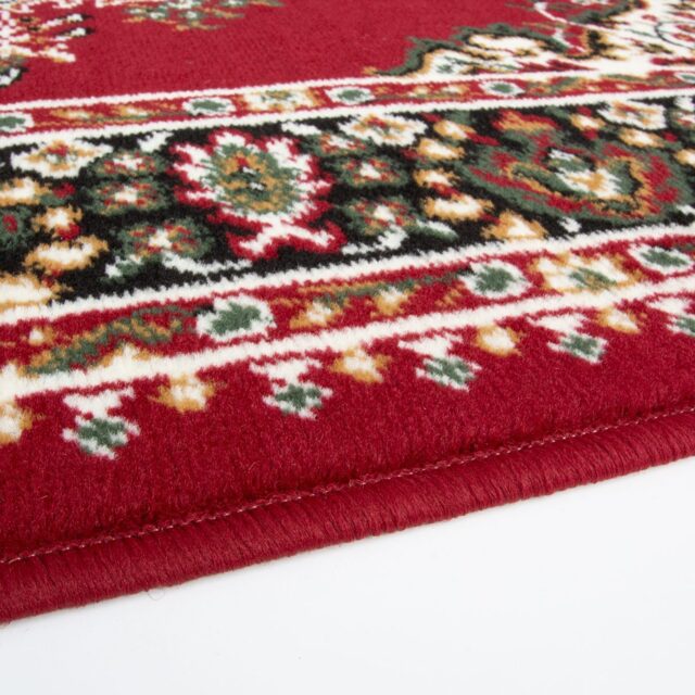 Red Traditional Medallion Runner Rug - Milan - 60cm x 240cm Runner
