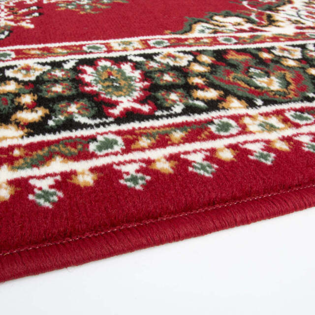 Red Traditional Medallion Runner Rug - Milan - 60cm x 240cm Runner