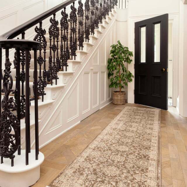 Plush Traditional Brown Runner - Sarina - Mona - 70cm x 240cm Runner