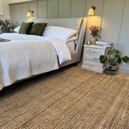Rustic Jute Sisal Brown Natural Area Rugs - Boucle - Jute - 80cm x 150cm