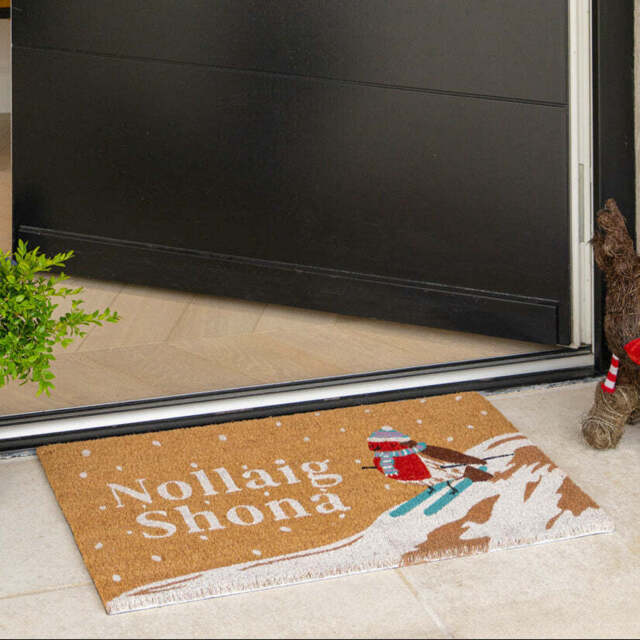 Christmas Robin Coir Doormat - Doormat - 45cm x 75cm