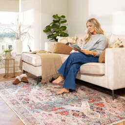 Traditional Medallion Washable Rug - Hue - Everyday - 80cm x 150cm