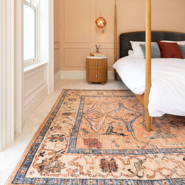 Soft Washable Multicolour Vintage Rug - Amelia - Soft Washable - 80cm x 150cm