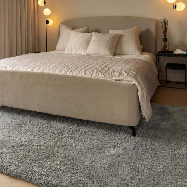 Premium Washable Shaggy Ash Grey Rug - Washable Shaggy Premium - 120cm x 170cm