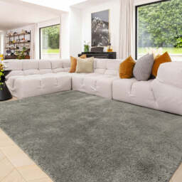 Premium Washable Shaggy Ash Grey Rug - Washable Shaggy Premium - 120cm x 170cm