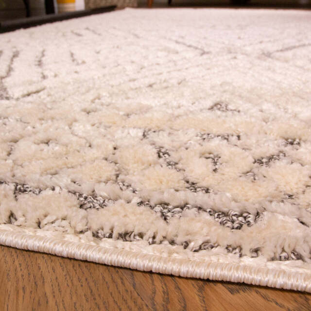 Grey Scandi Trellis Runner Rug - Ashbee - 60cm x 240cm Runner