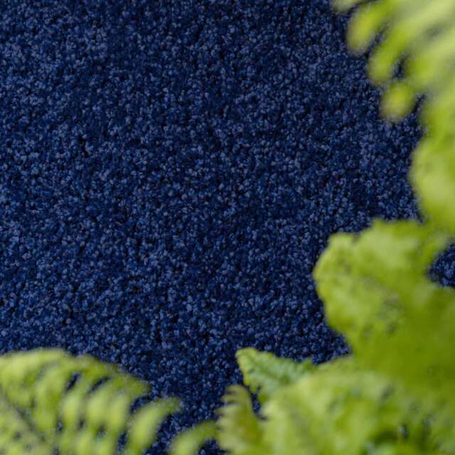Navy Blue Shaggy Runner Rug - Vancouver - 50cm x 80cm