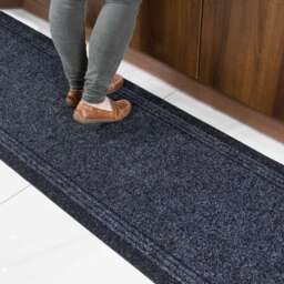 Dark Grey Hard Wearing Runner Rugs - Concorde - 2ft