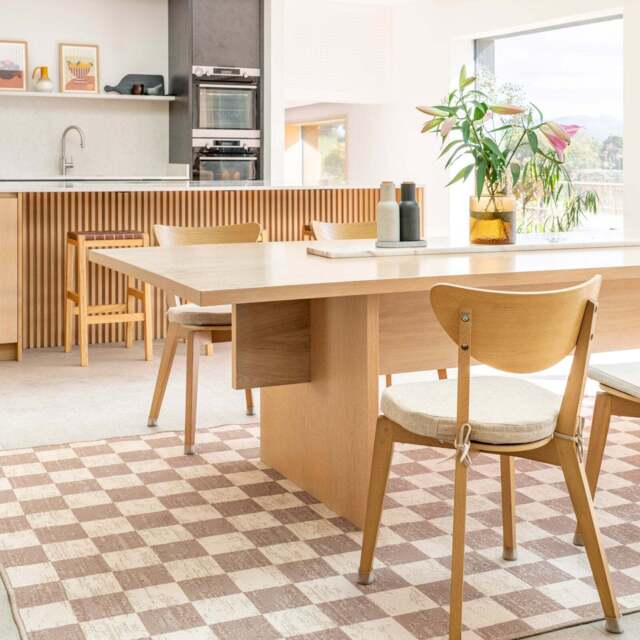 Washable Checkerboard Jute Style Rug - Noa - Washable Jute Smart - 80cm x 150cm