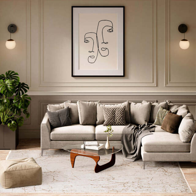 Marble Effect Lustre Rug - Ori - Kesia - 120cm x 170cm